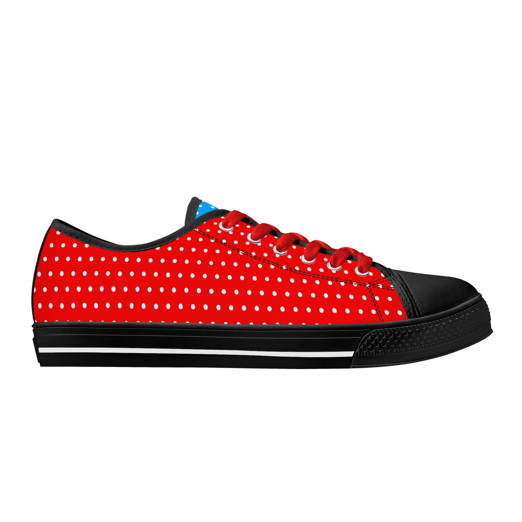 Candy Pop Polka Canvas Low Top Sneakers