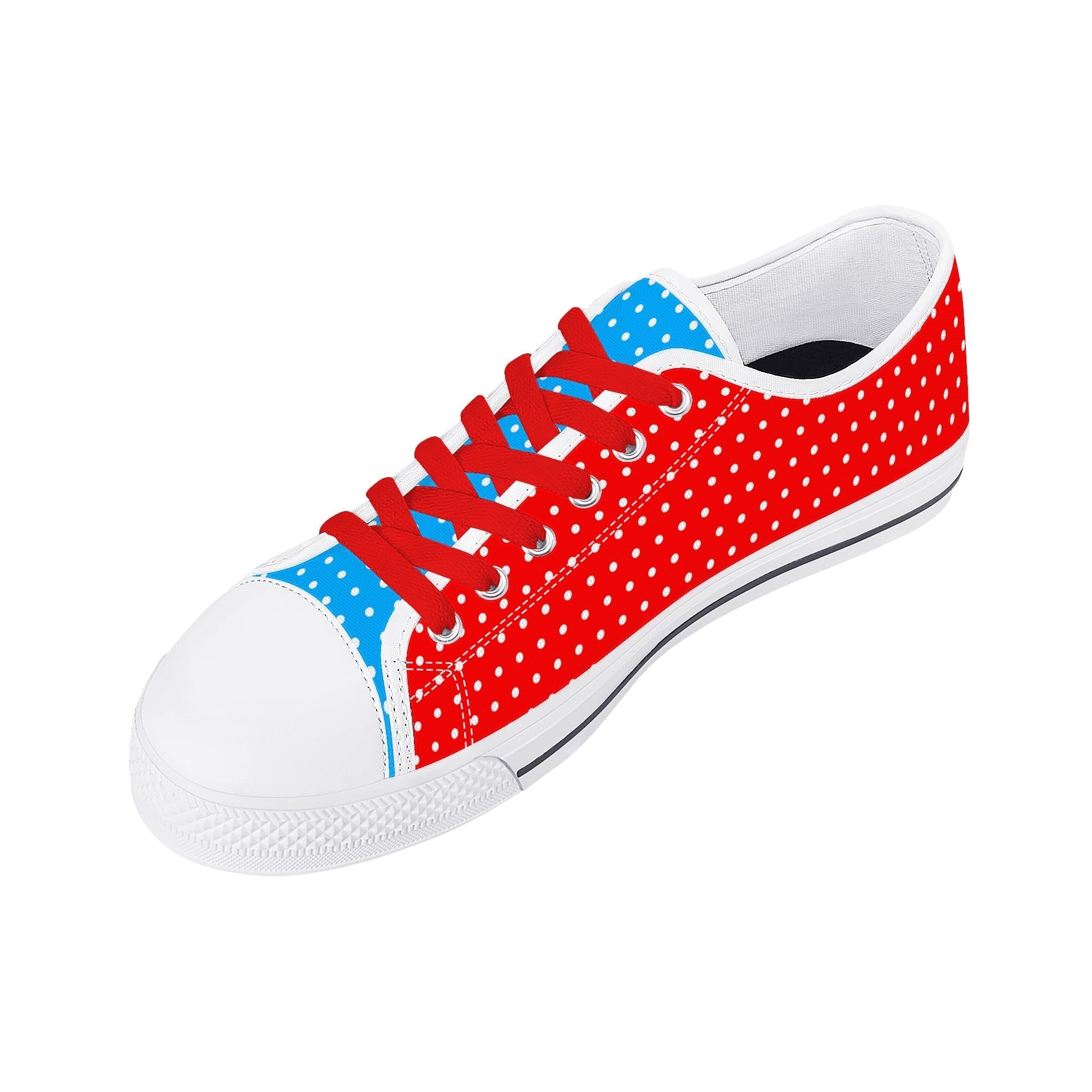 Candy Pop Polka Canvas Low Top Sneakers