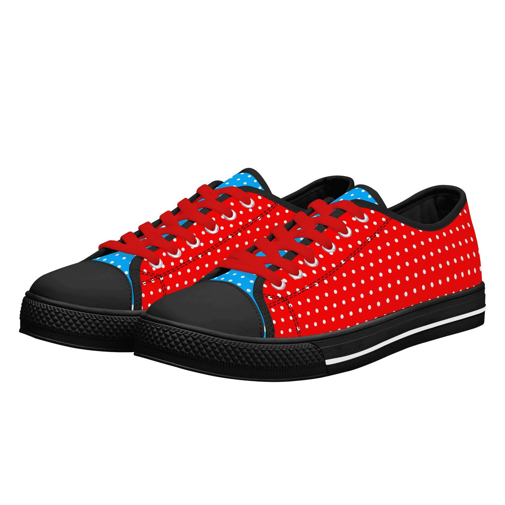 Candy Pop Polka Canvas Low Top Sneakers