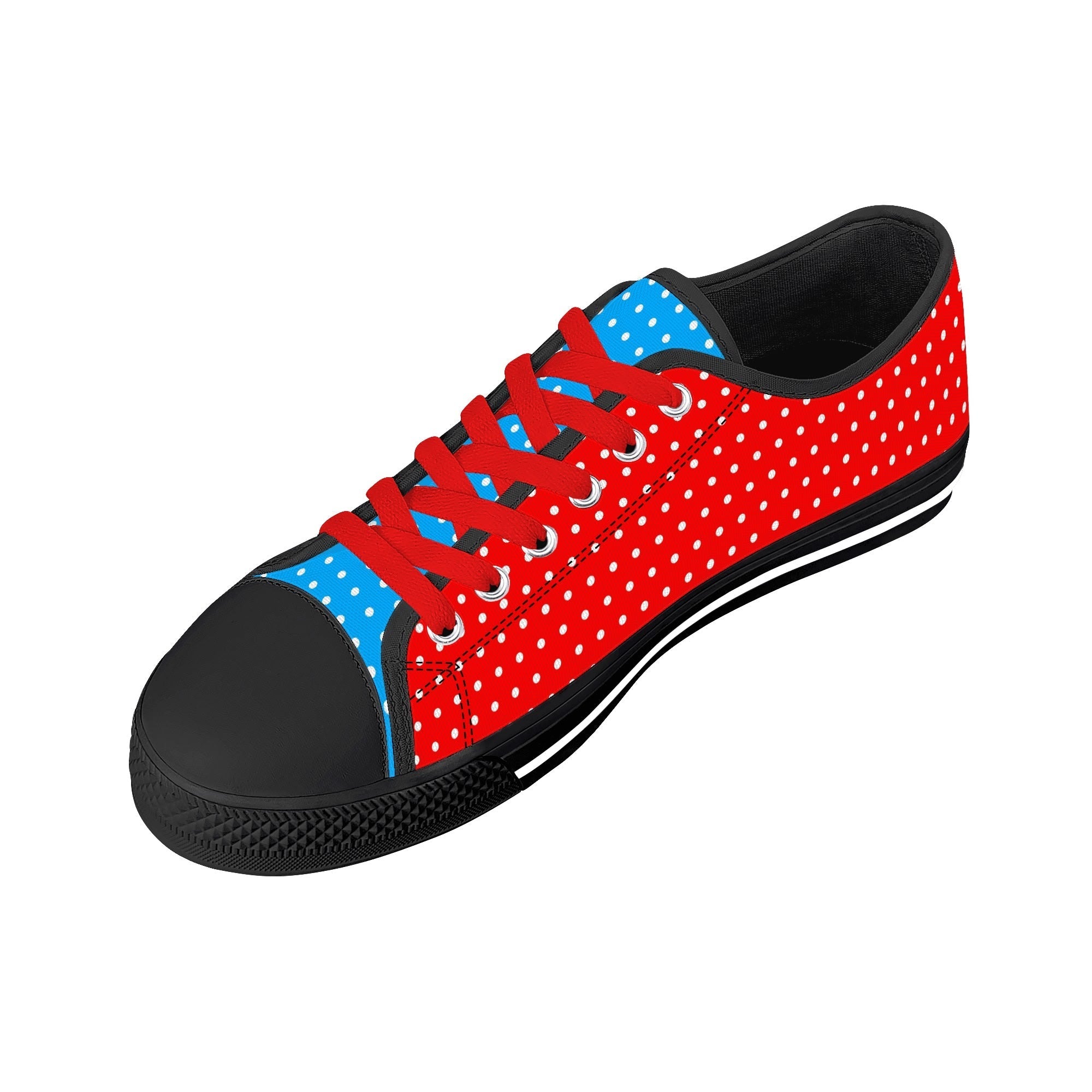 Candy Pop Polka Canvas Low Top Sneakers