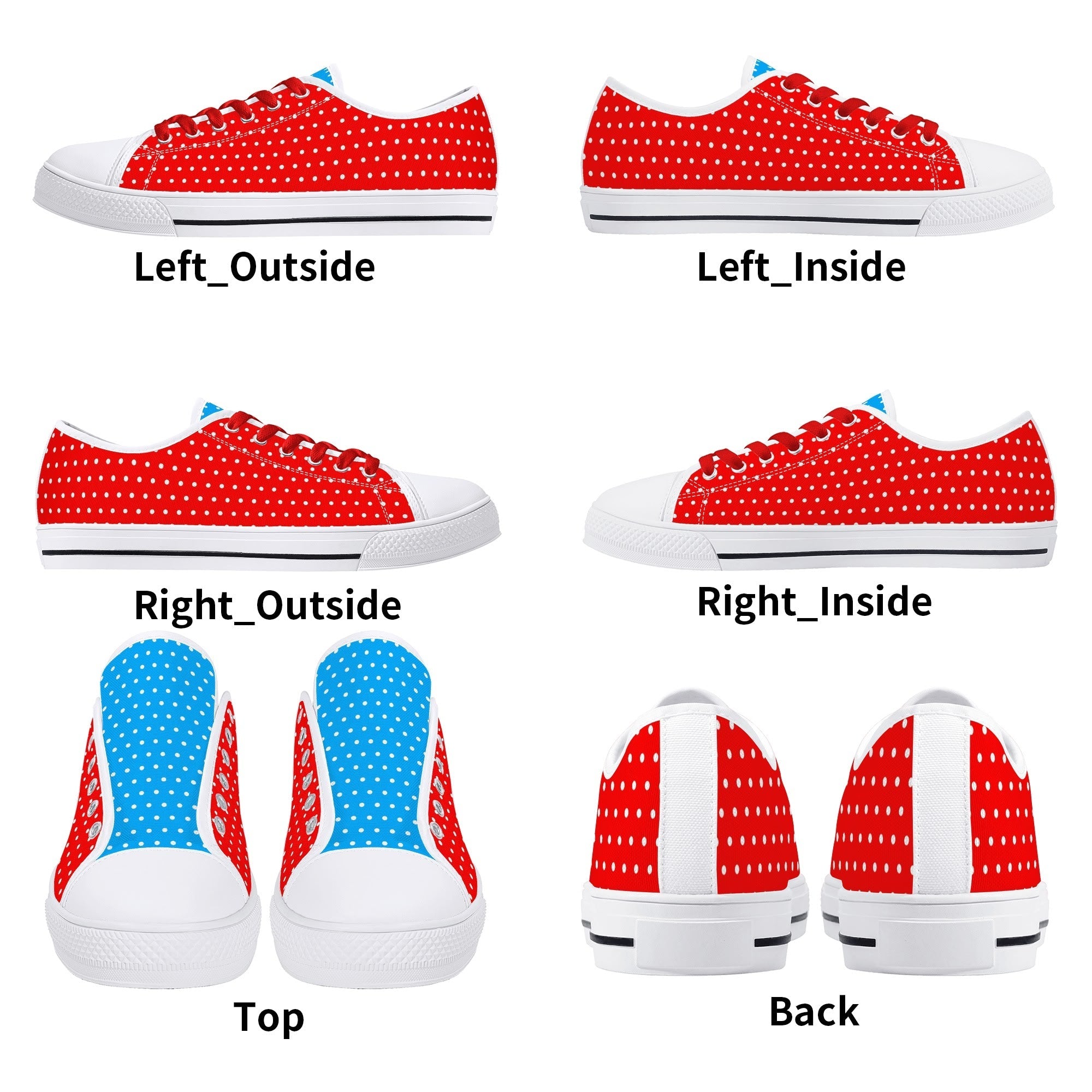 Candy Pop Polka Canvas Low Top Sneakers