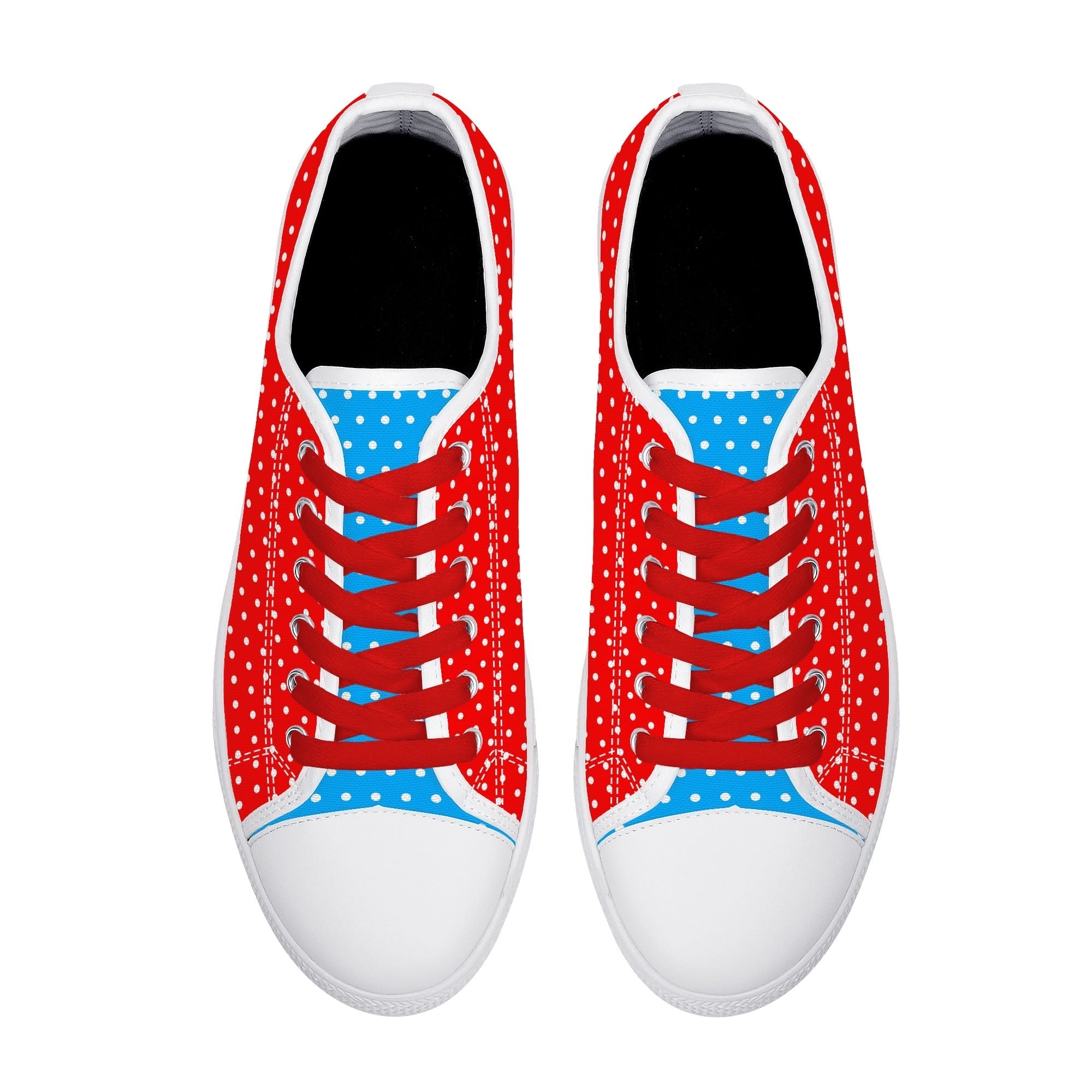 Candy Pop Polka Canvas Low Top Sneakers