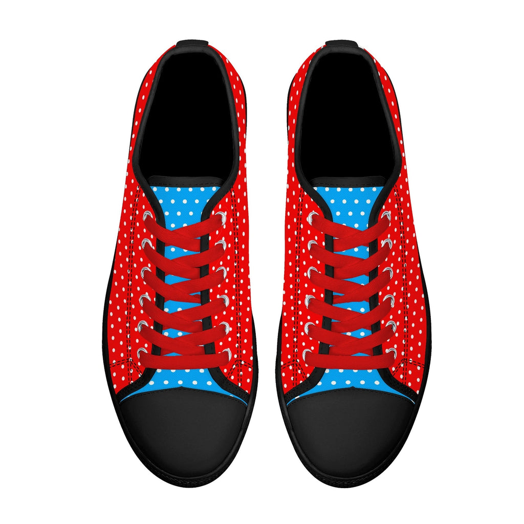 Candy Pop Polka Canvas Low Top Sneakers