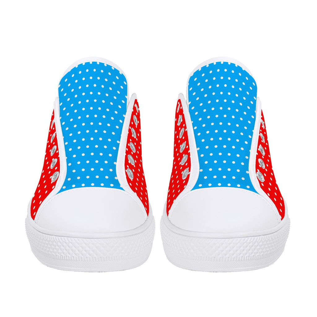 Candy Pop Polka Canvas Low Top Sneakers