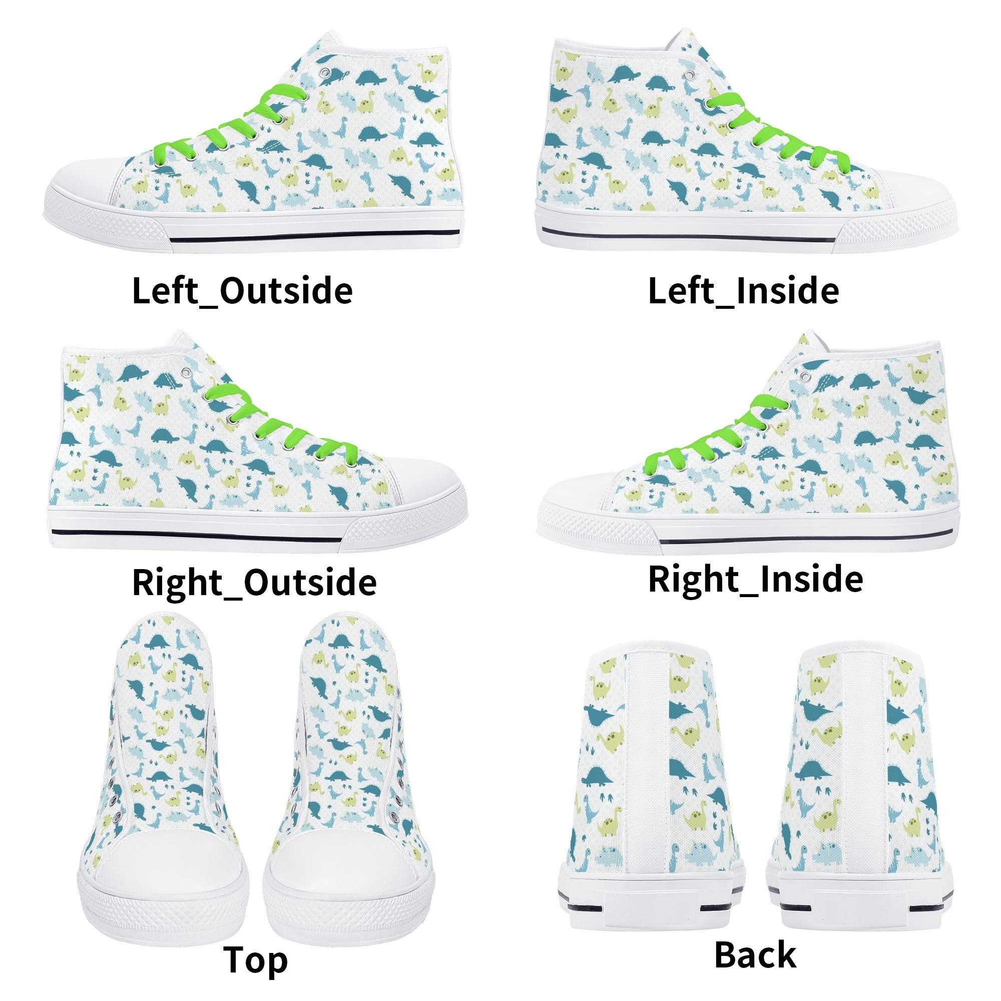 Lil Rawr Dinosaur Canvas High Top Sneakers