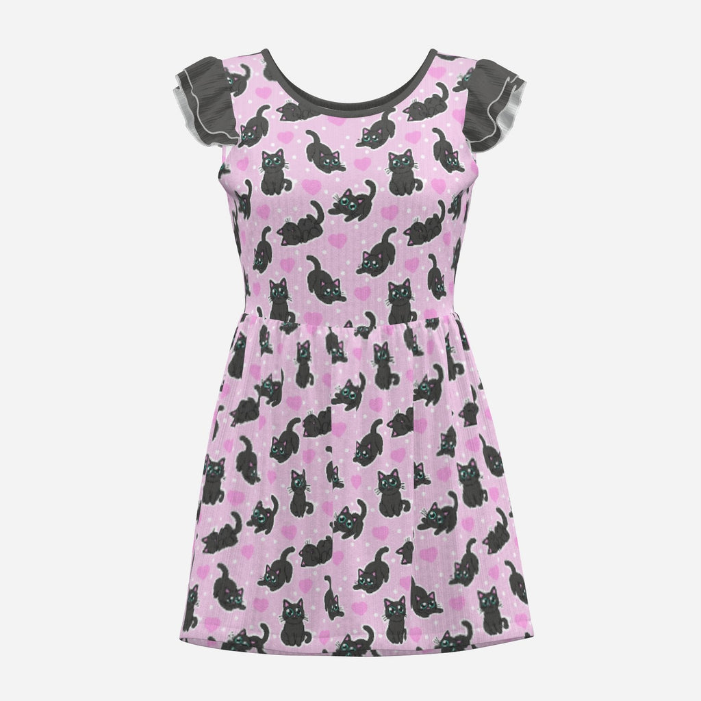 Midnight Meow Playsuit CuddleDress | Built-In Brief & Snap Closure