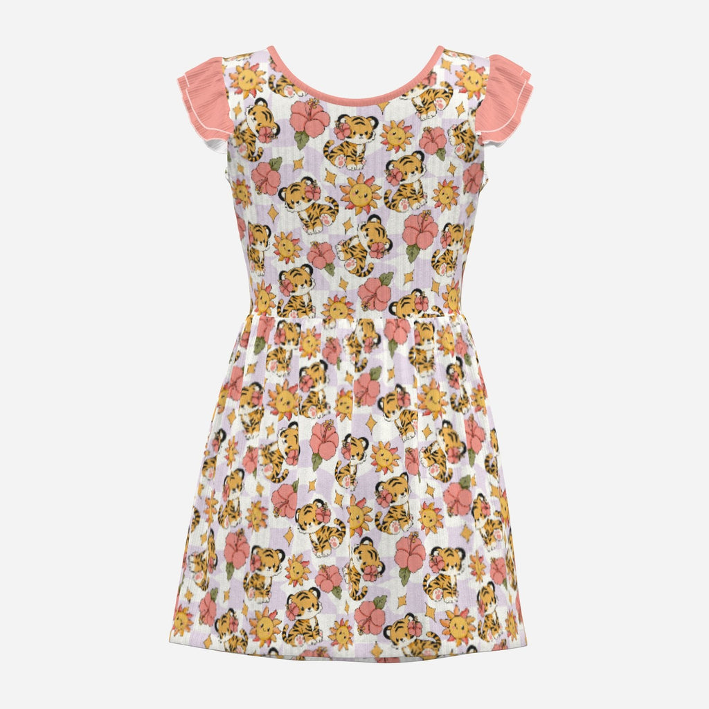 Sunbeam Tiger Playsuit CuddleDress | Built-In Brief & Snap Closure