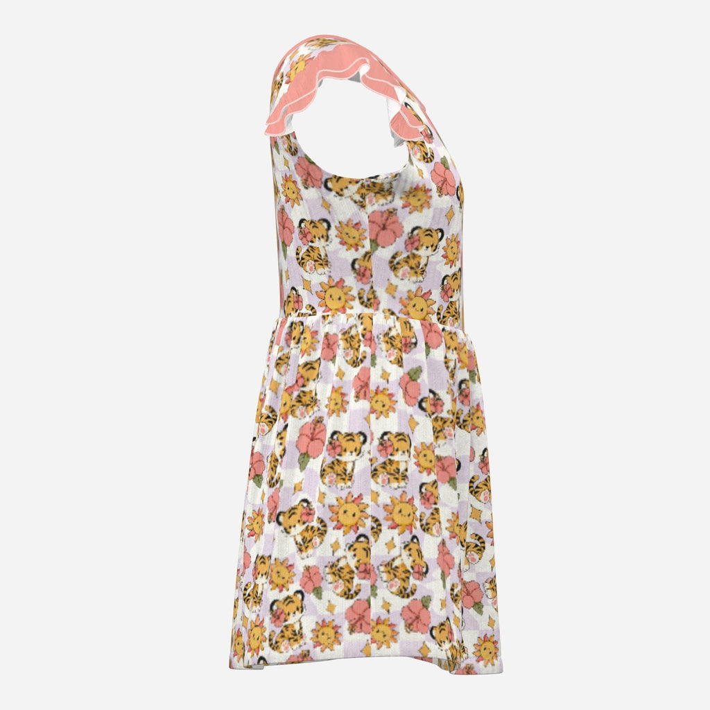 Sunbeam Tiger Playsuit CuddleDress | Built-In Brief & Snap Closure