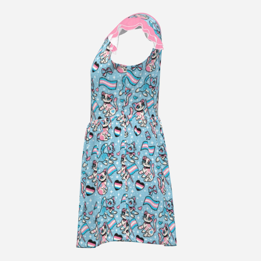Purrfect Trans Pride Playsuit CuddleDress | Built-In Brief & Snap Closure