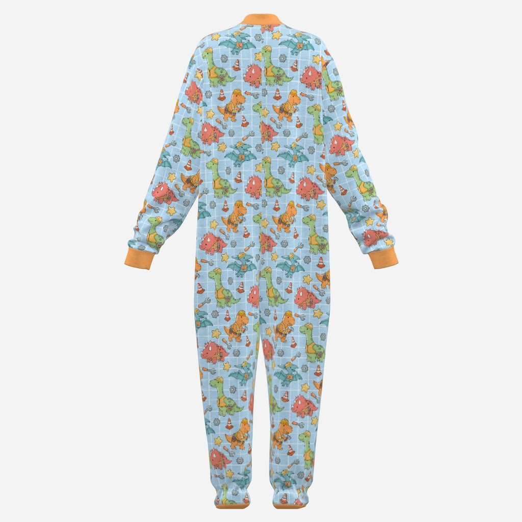 Tiny Dino Builders Footie CuddleSuit