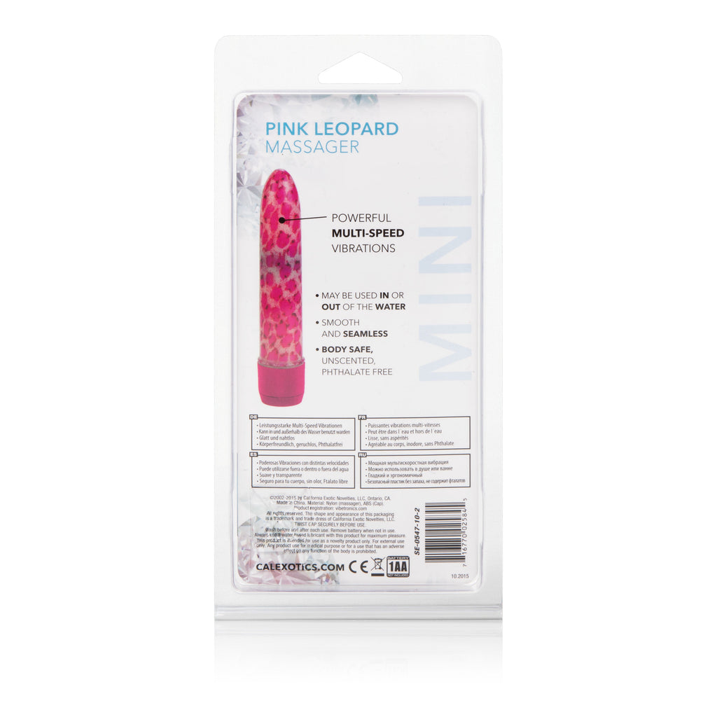 Leopard Mini Personal Massager - Pink