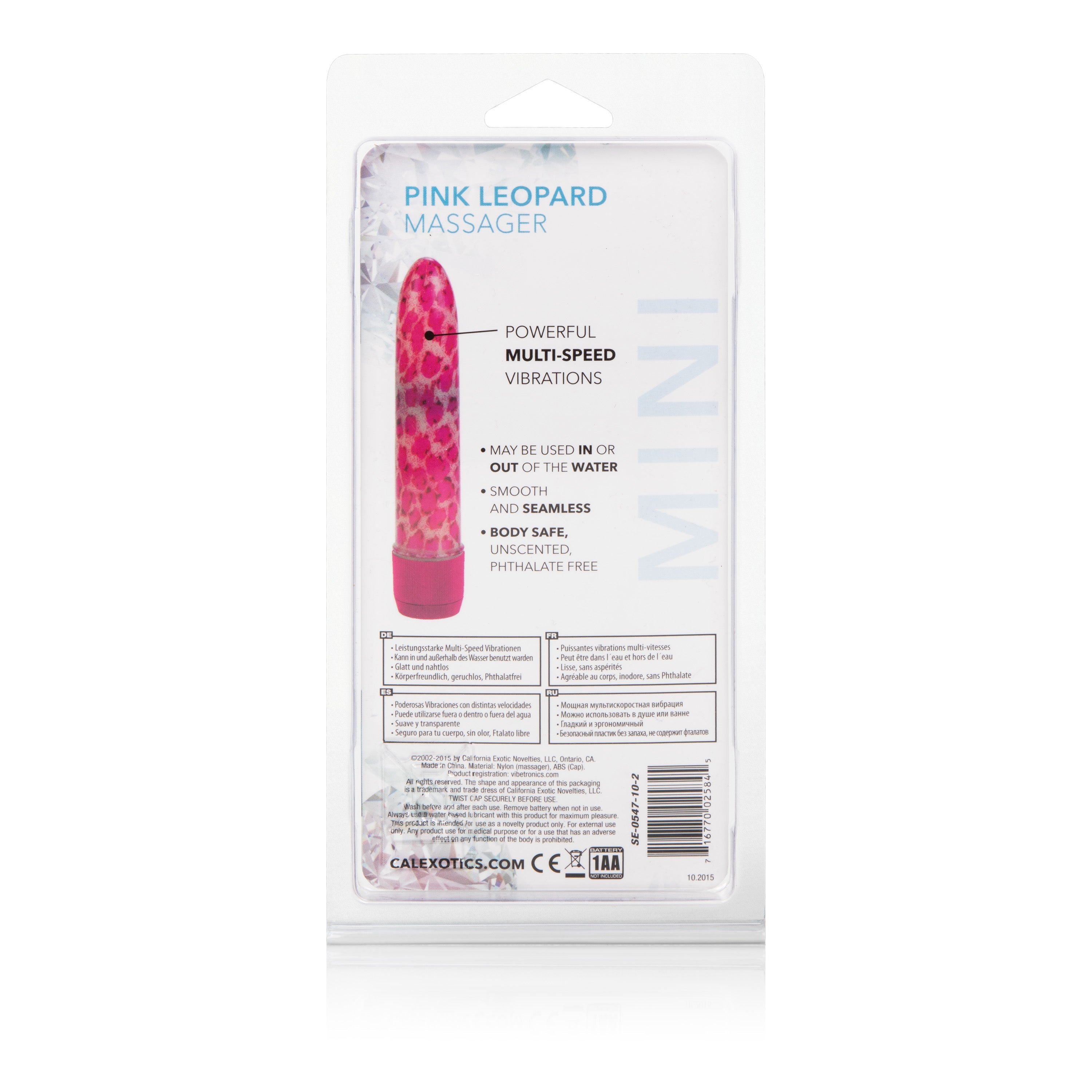 Leopard Mini Personal Massager - Pink