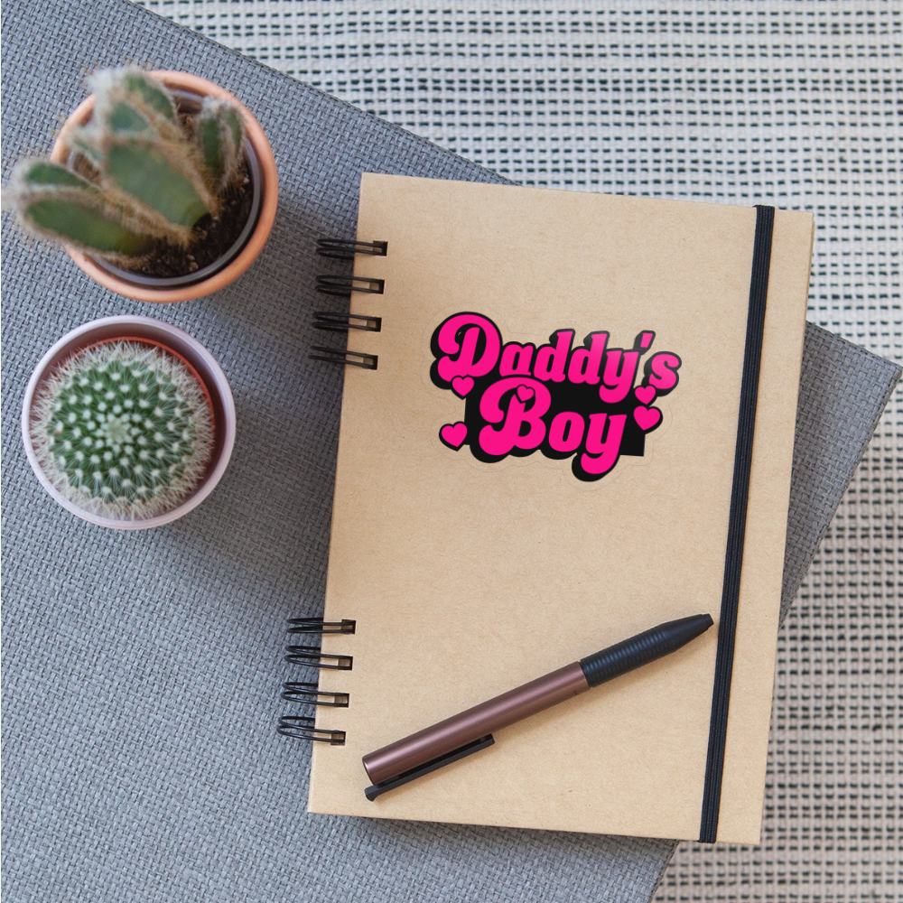 Daddy's Boy Pink Vinyl Sticker