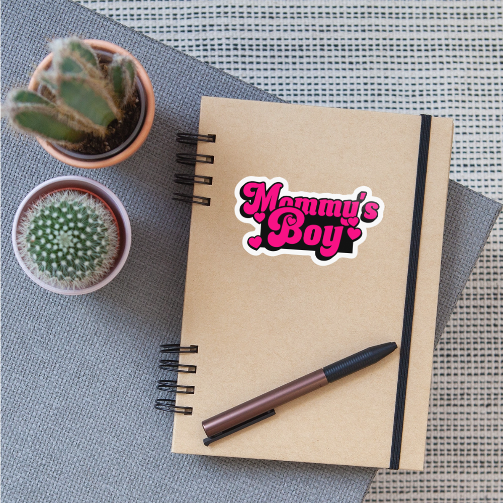 Mommy's Boy Pink Vinyl Sticker