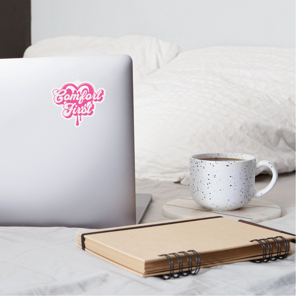 Pink Comfort First Vinyl Sticker