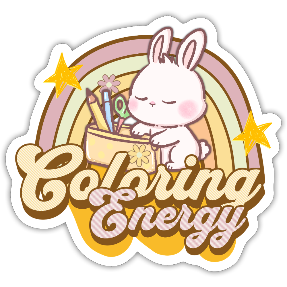 Coloring Energy BunBun Vinyl Sticker