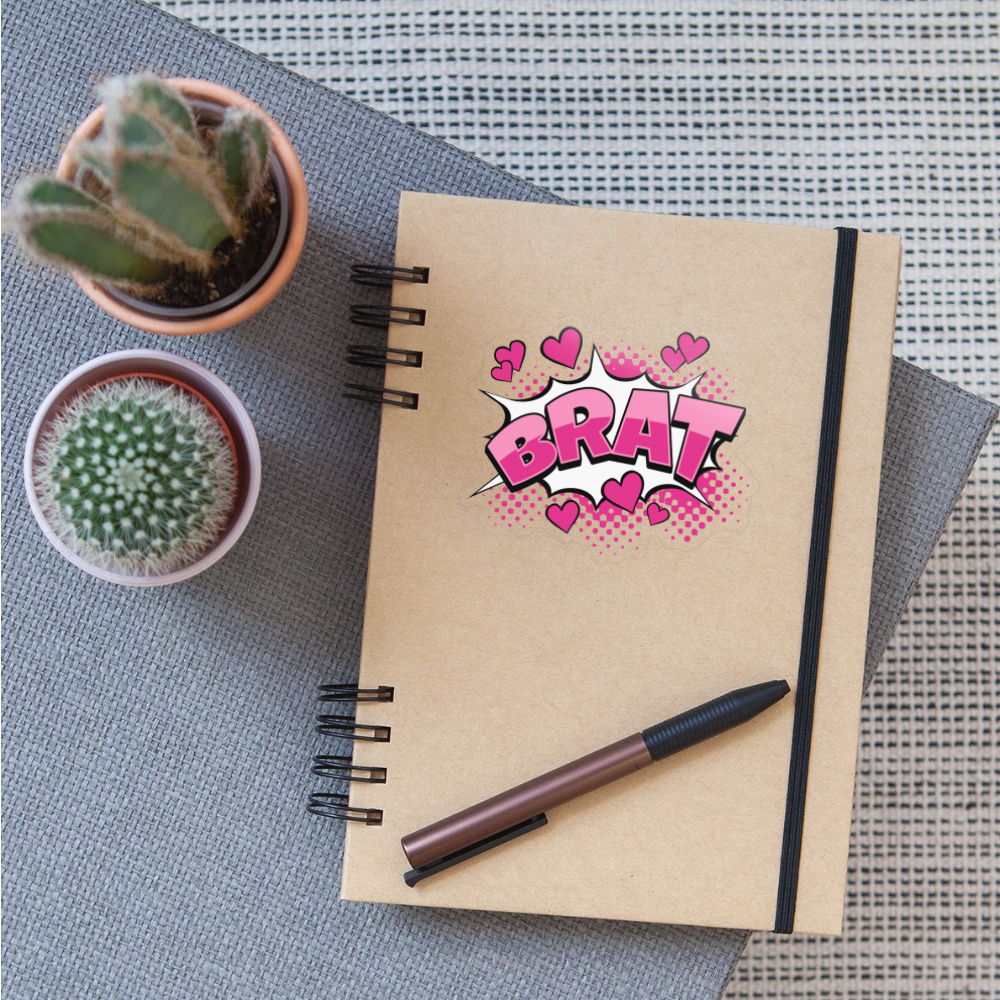 Cute Comic Style Brat Vinyl Sticker