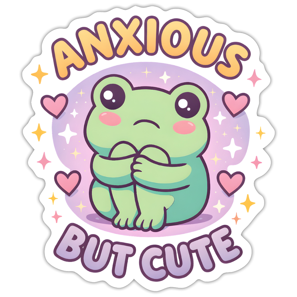 Anxious But Cute Sticker