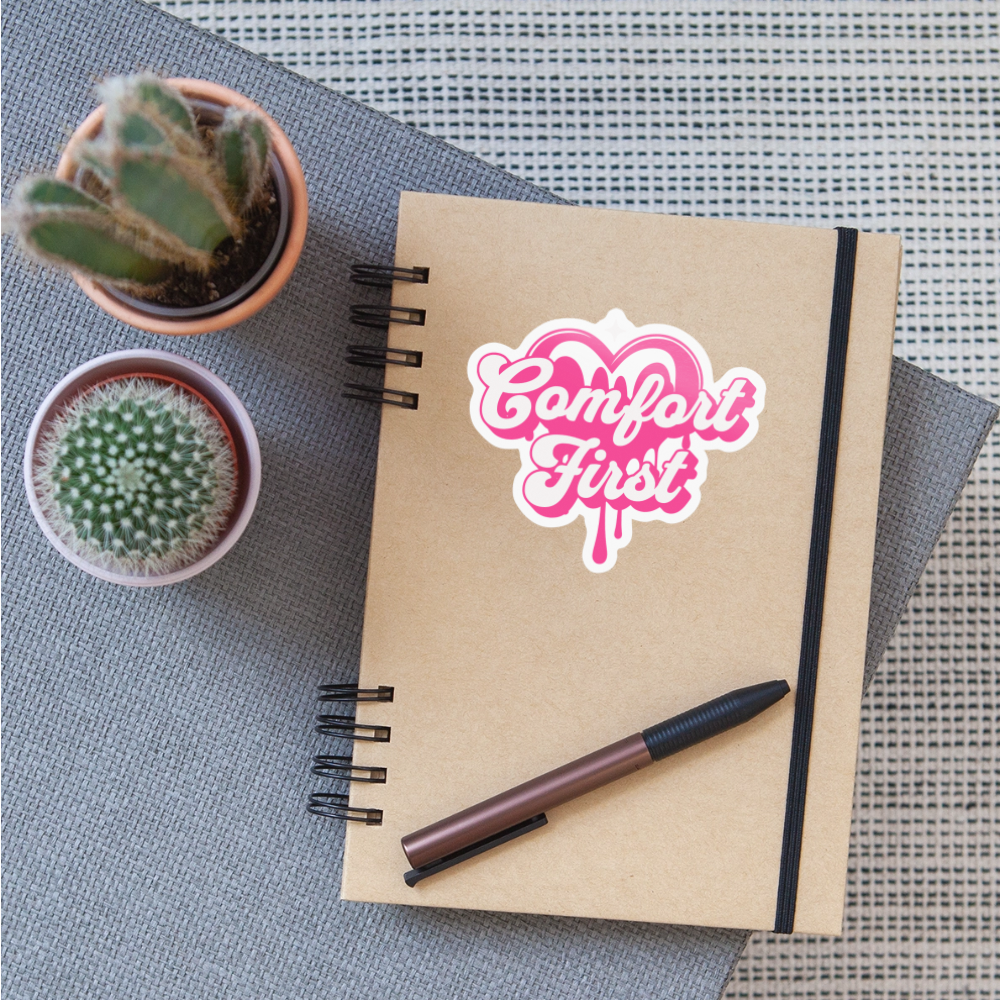 Pink Comfort First Vinyl Sticker