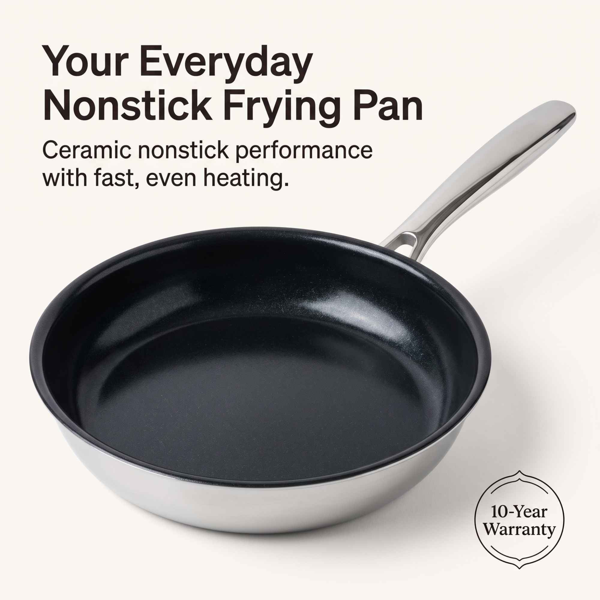 5-Ply Nonstick Stainless Steel Frying Pan