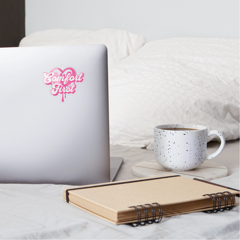 Pink Comfort First Vinyl Sticker