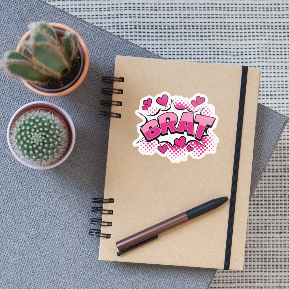 Cute Comic Style Brat Vinyl Sticker
