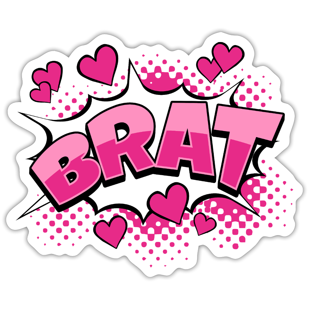 Cute Comic Style Brat Vinyl Sticker