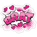 Cute Comic Style Brat Vinyl Sticker