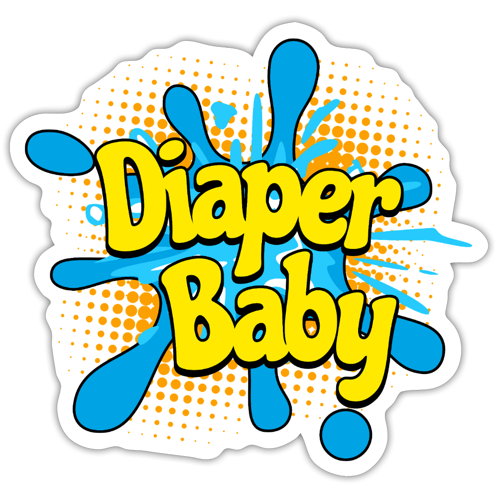 Diaper Baby Splash Vinyl Sticker