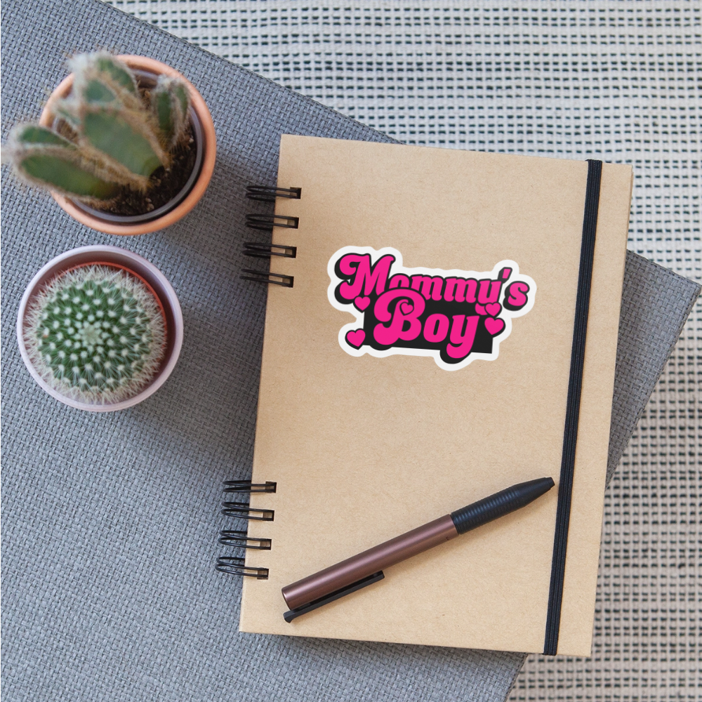 Mommy's Boy Pink Vinyl Sticker