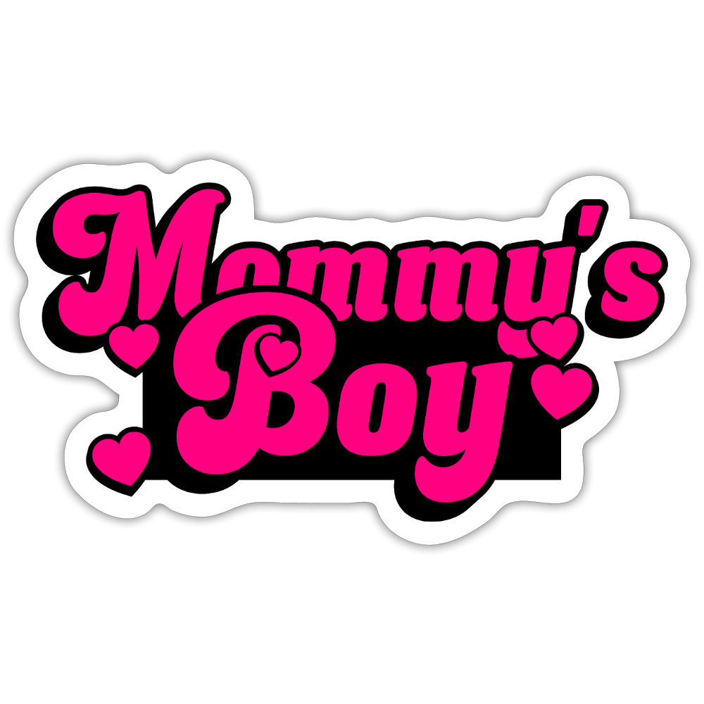 Mommy's Boy Pink Vinyl Sticker