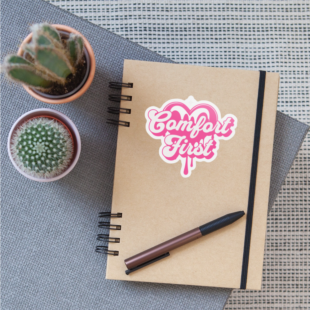 Pink Comfort First Vinyl Sticker