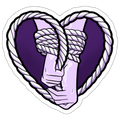 Heartbound Rope Bunny Vinyl Sticker