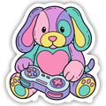 Gamer Pup Plushie Sticker