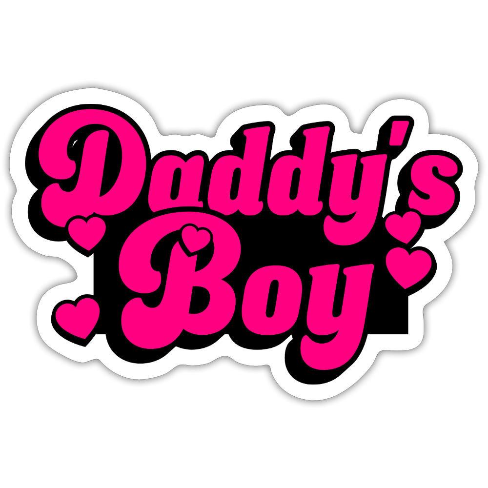 Daddy's Boy Pink Vinyl Sticker