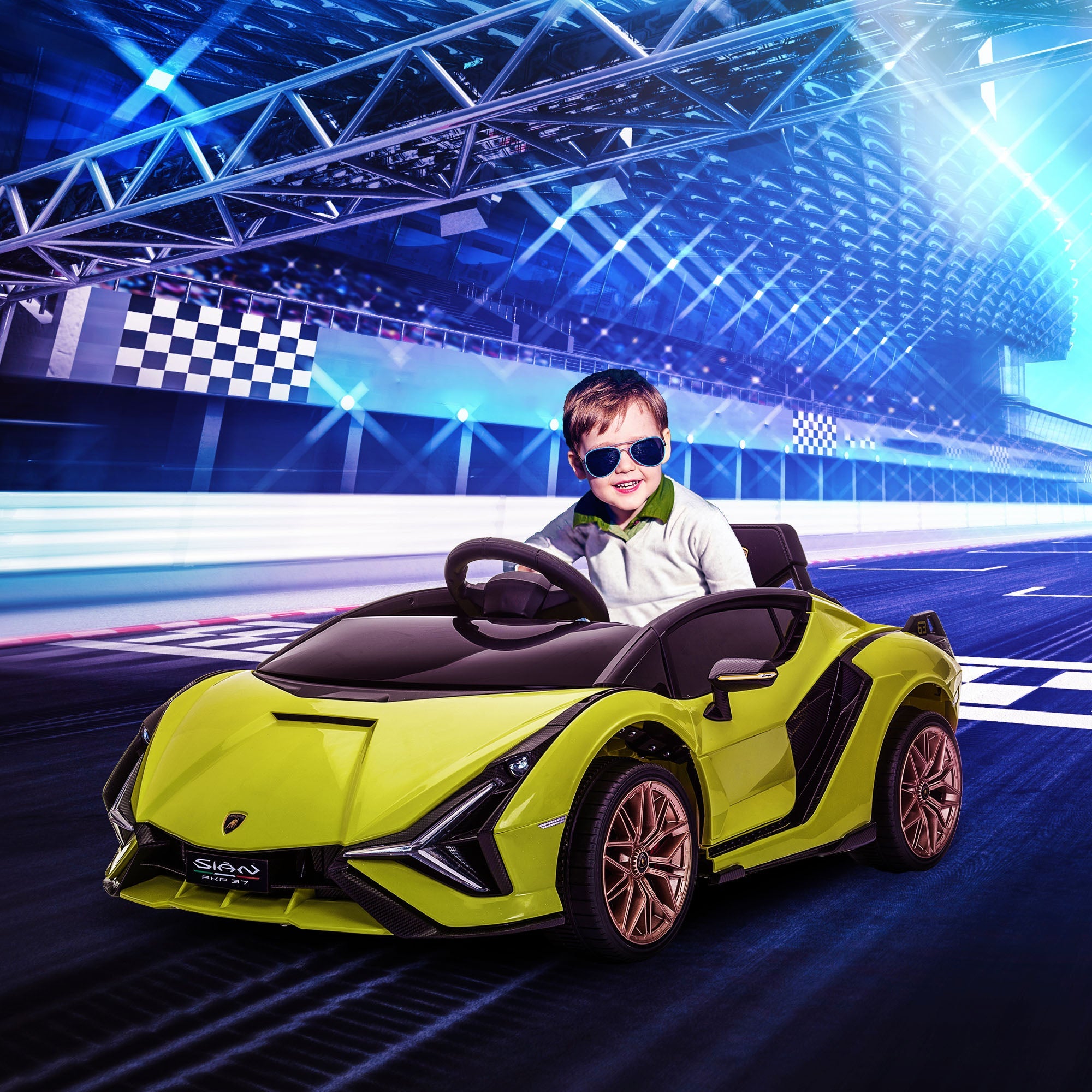 Lamborghini SIAN 12V Kids Electric Ride On Car Toy with Remote Control