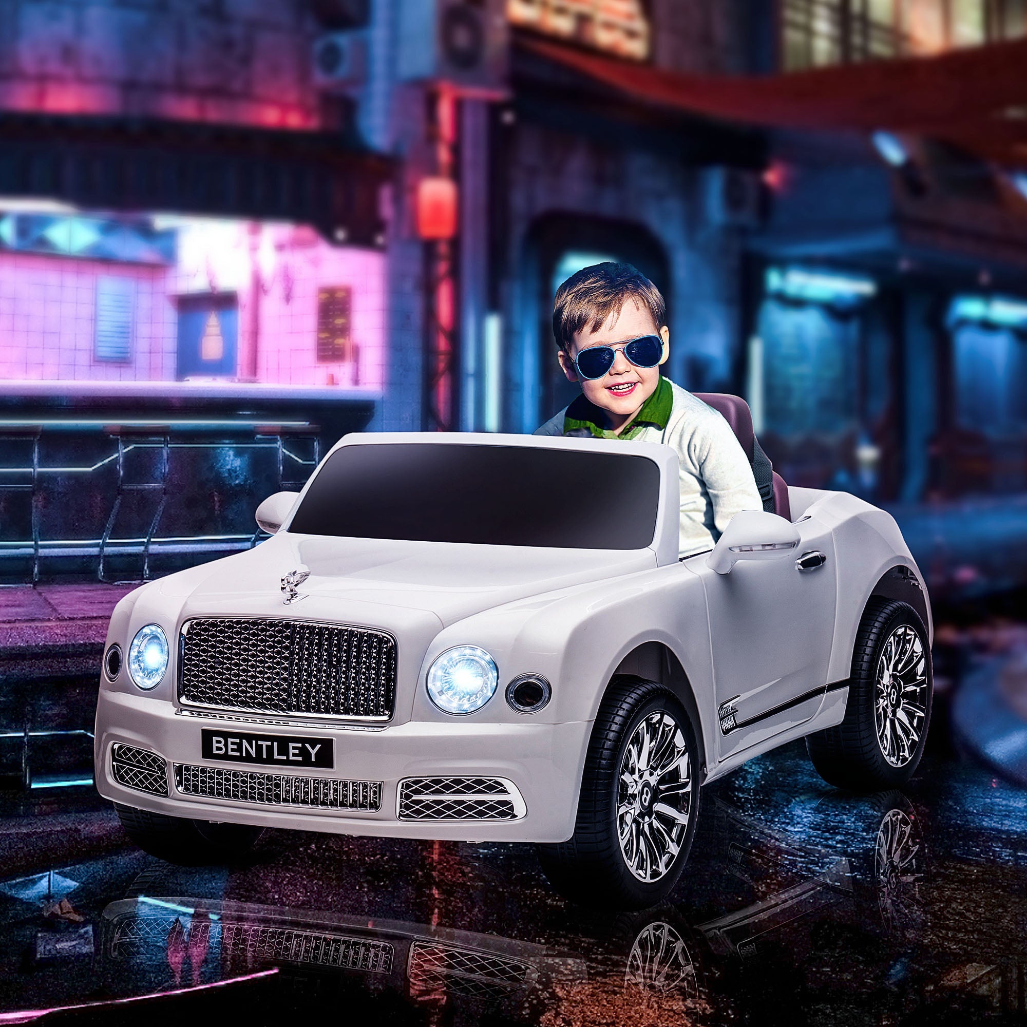 Bentley Mulsanne 12V Electric Ride On Car with LED Lights and MP3 Player