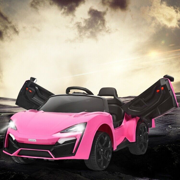2-Door 12V RC Electric Ride-On Car for Kids with Music and Lights