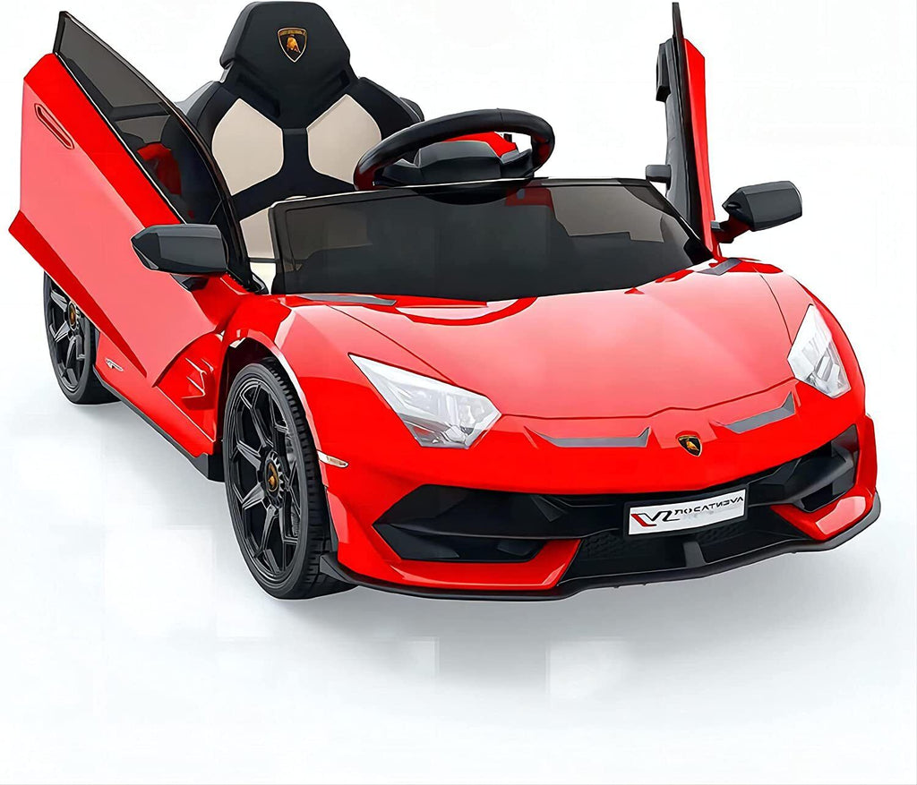 2-in-1 Electric Ride On Sports Car Toy with Remote Control, 12V Battery, 2 Speeds, and LED Lights