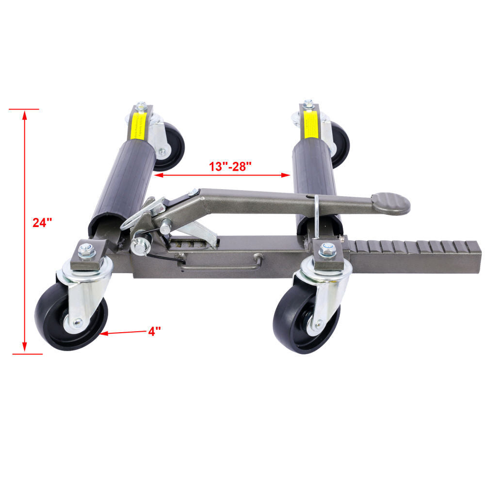 2-in-1 Hydraulic Car Skates: Easily Position and Jack Up Your Vehicle