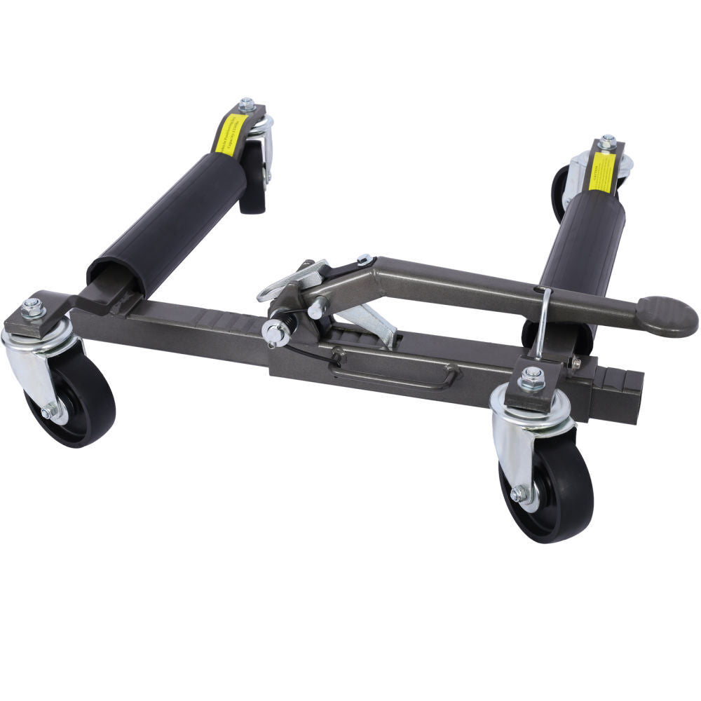2-in-1 Hydraulic Car Skates: Effortlessly Position Your Vehicle with Wheel Dolly and Tire Jack Combo