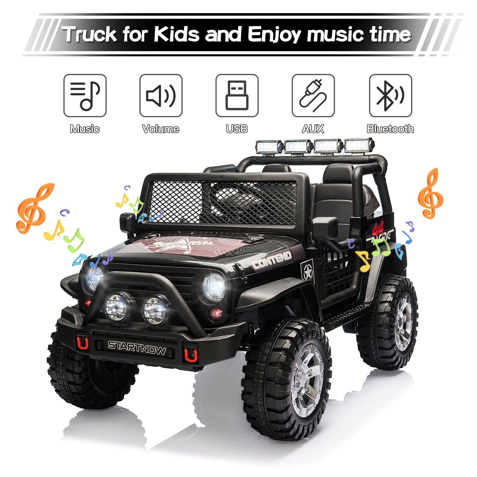 2-Seater 12V Electric Ride-On Jeep for Kids with Remote Control