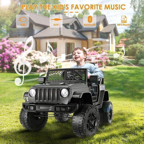 2-Seater 12V Electric Ride-On Truck Toy with Remote Control for Kids