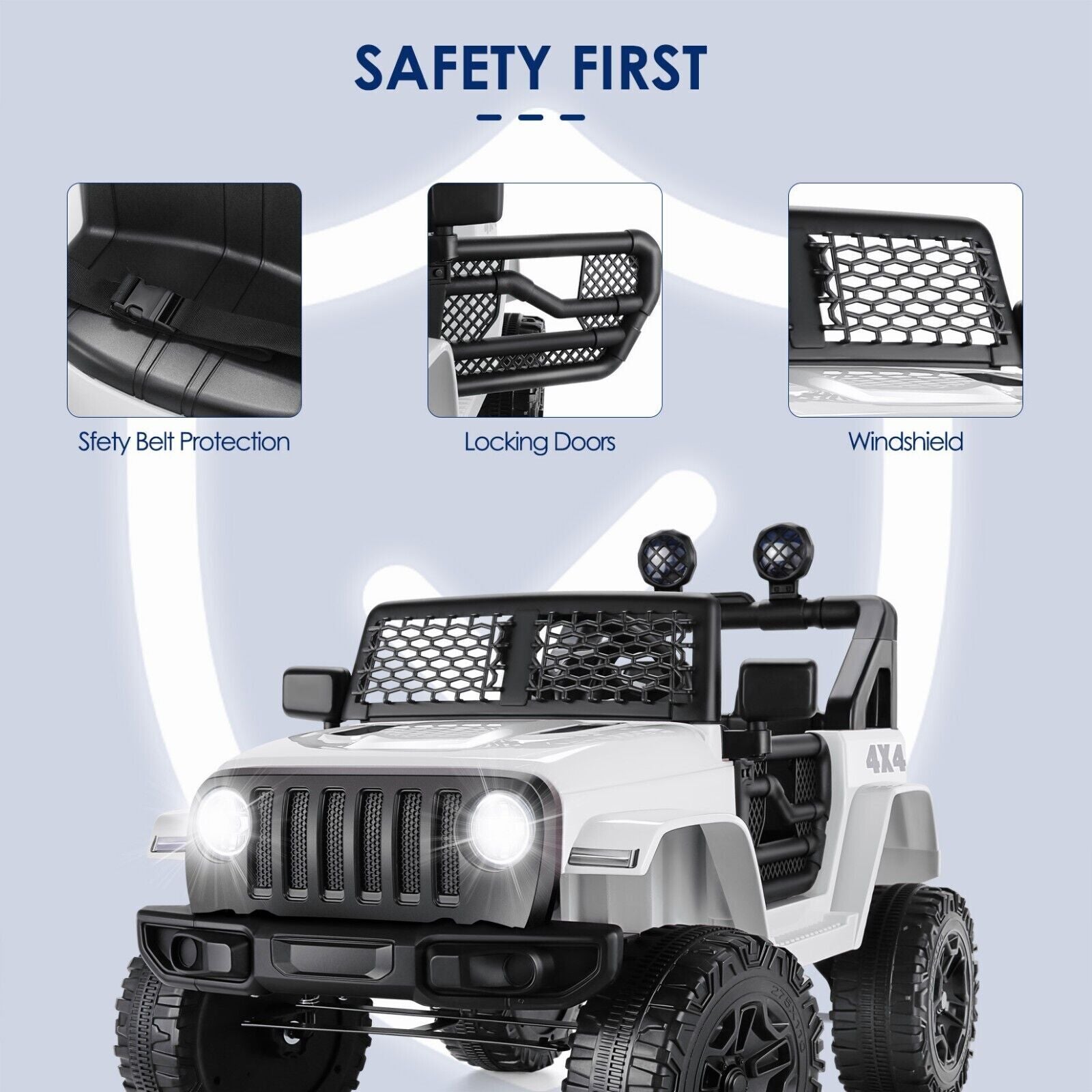2-Seater 12V Electric Ride-On Truck with Bluetooth and Remote Control for Kids