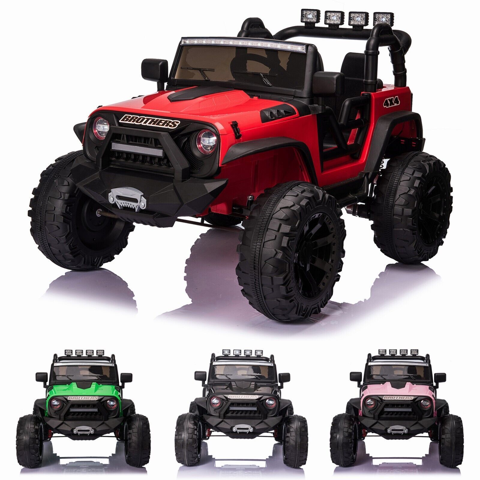 2-Seater 24V/12V Electric Ride-On Truck for Kids with Bluetooth and 2x200W Motors - New Release!