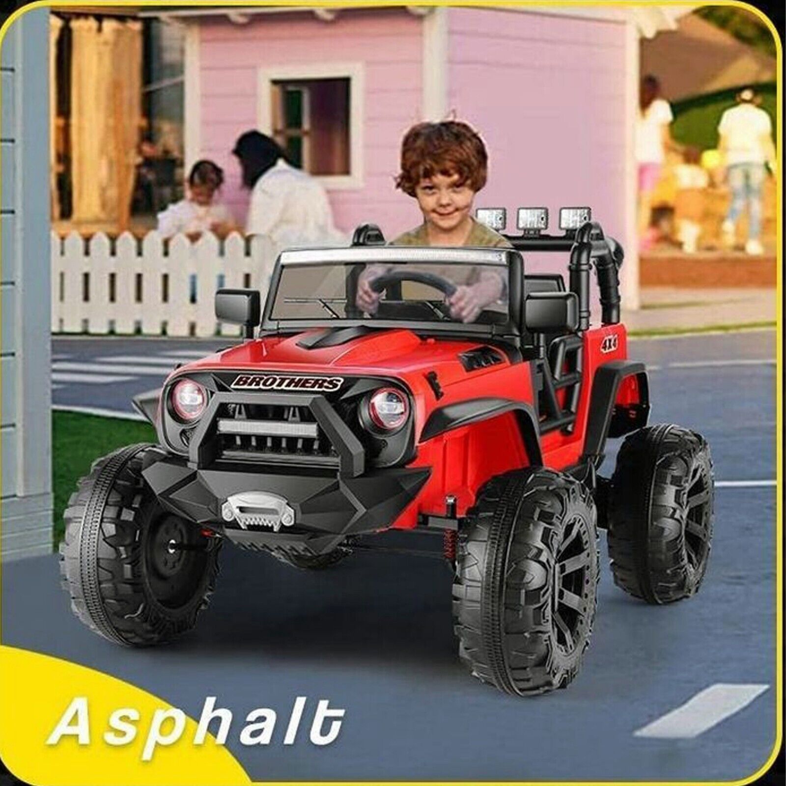 Electric 24V Kids Ride on Truck Car Jeep with MP3 Player, LED Lights, and Remote Control - 2 Seats