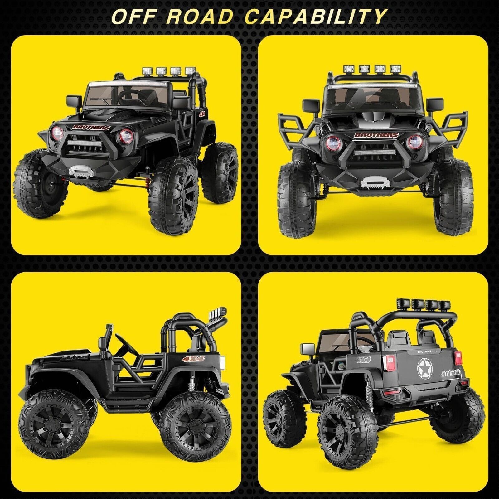 400W Electric 2-Seater Kids Ride-On Truck with Remote Control and MP3 Player