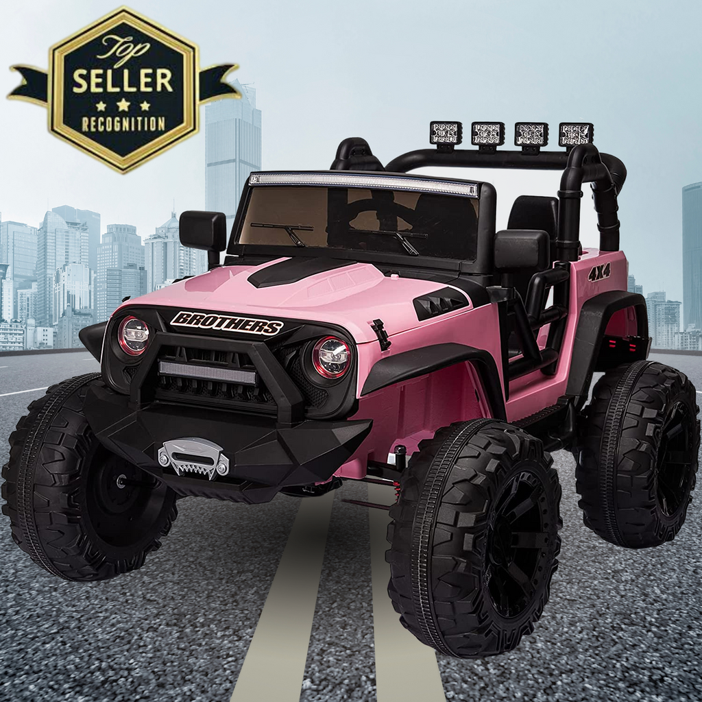2-Seater 24V Electric Ride-On Truck for Kids with Parental Remote Control
