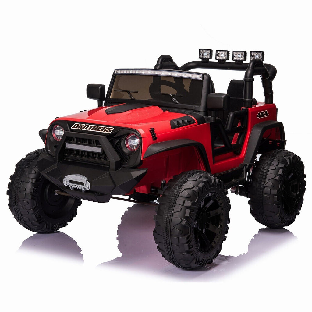 2-Seater 24V Electric Ride-On Truck for Kids with Remote Control and LED Lights