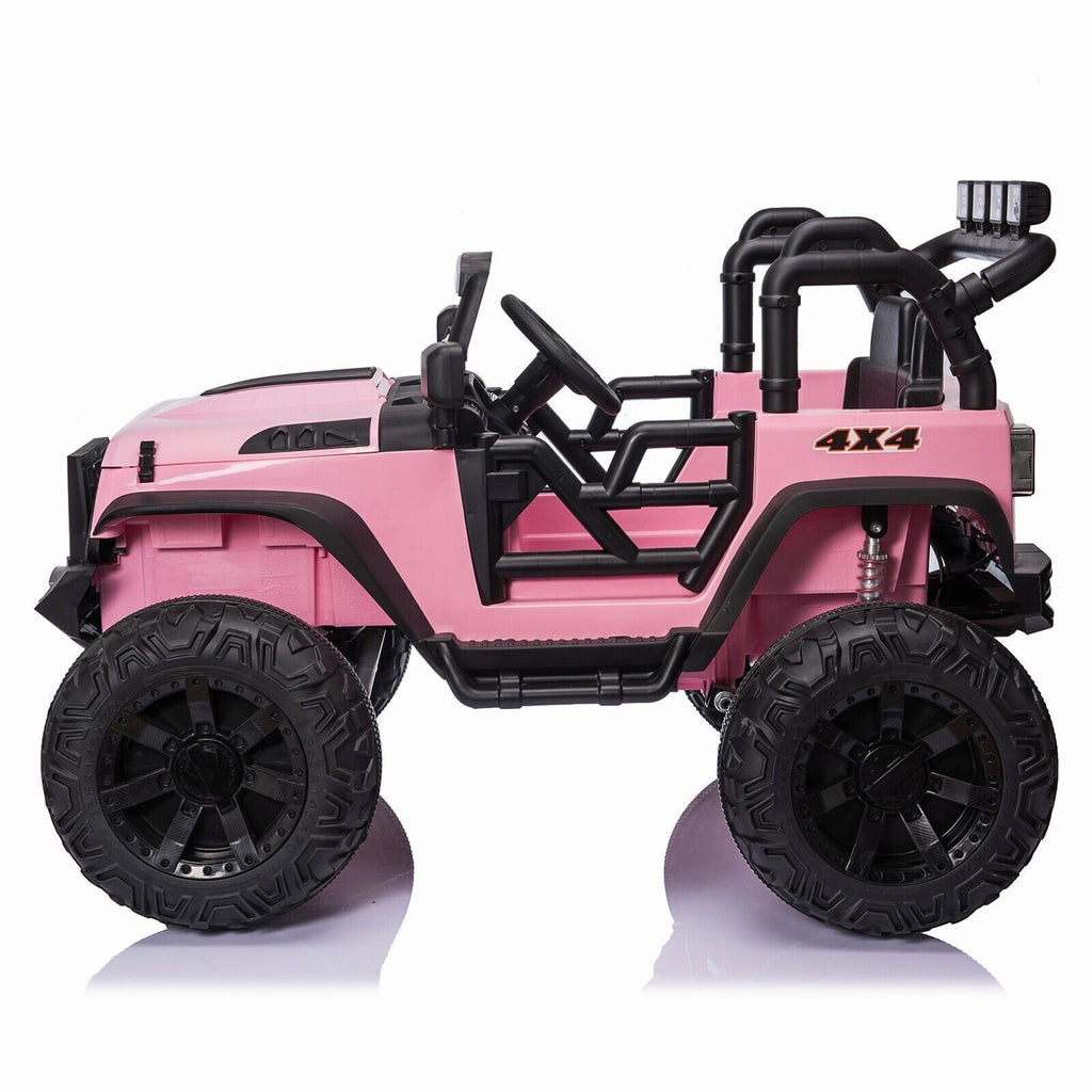 2-Seater 24V Electric Ride-On Truck with Bluetooth and LED Lights for Kids